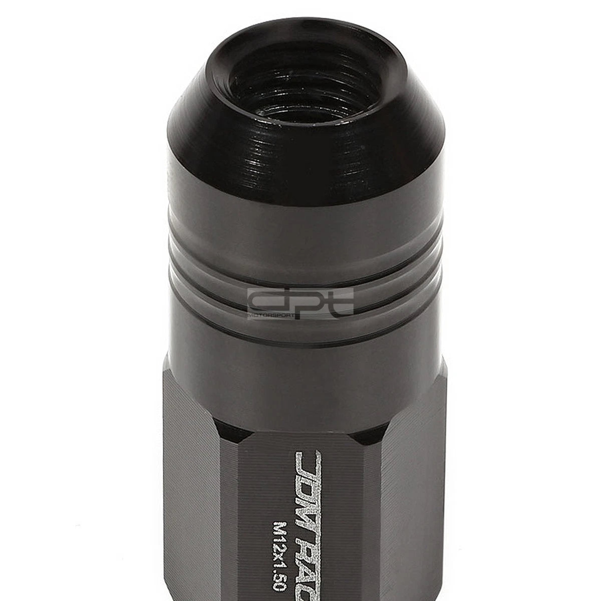 20 PCS Closed End M12x1.5 50mm Tall Black Aluminum Lug Nuts + Adapter