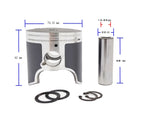 Piston Kit STD for Yamaha PWC Wave Running XL XA XR GP 1200 (1996–2001) 66V-11631-00