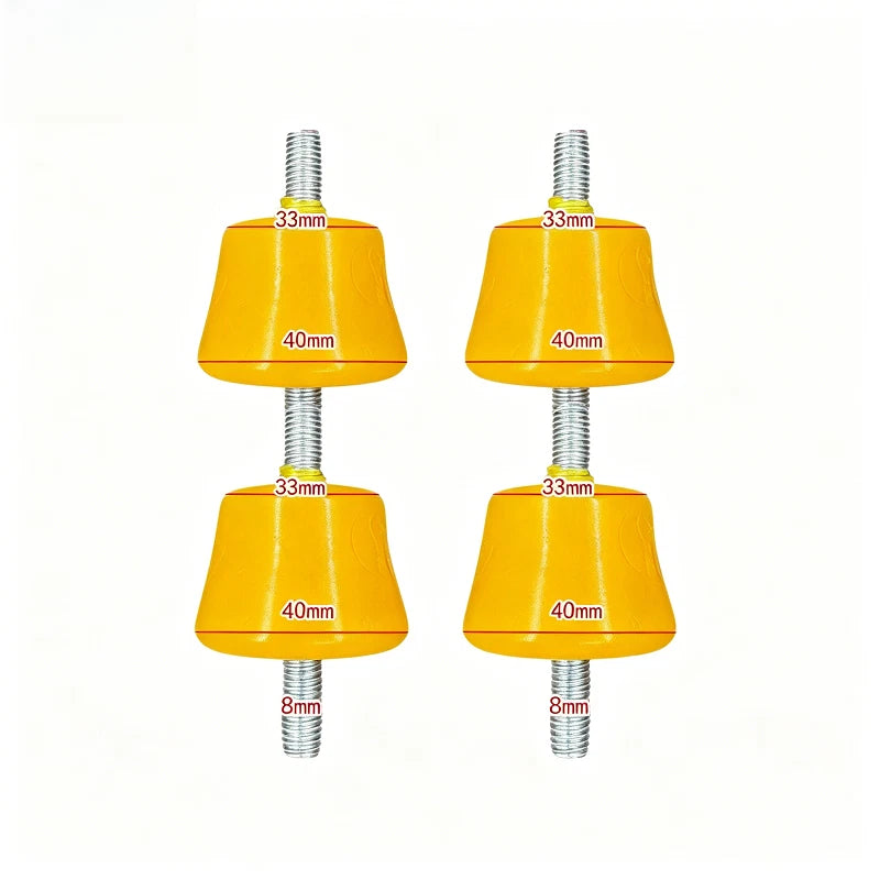 Yellow Oxford Rubber Shock Absorbing Pad for AC Outdoor Unit (4, 3.3, 7cm)