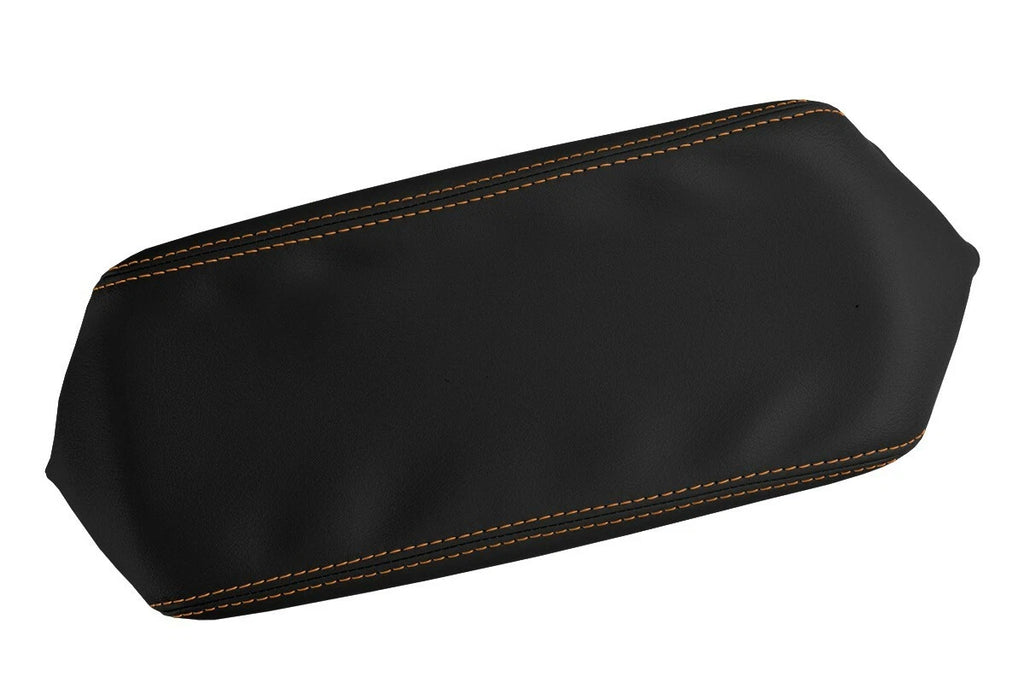 Leather Console Lid Armrest Cover for Toyota Supra (1986–1992) Orange Stitch