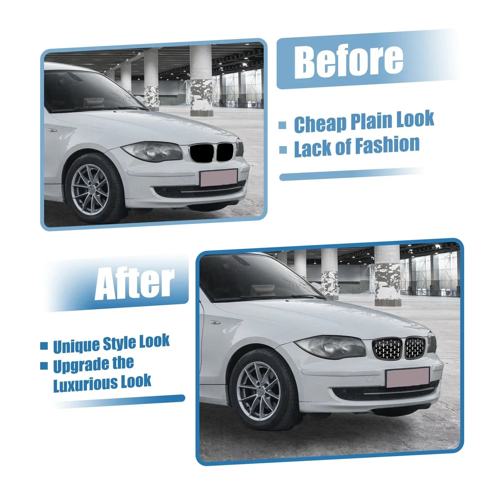 Front Hood Bumper Grille for BMW 128i 135i