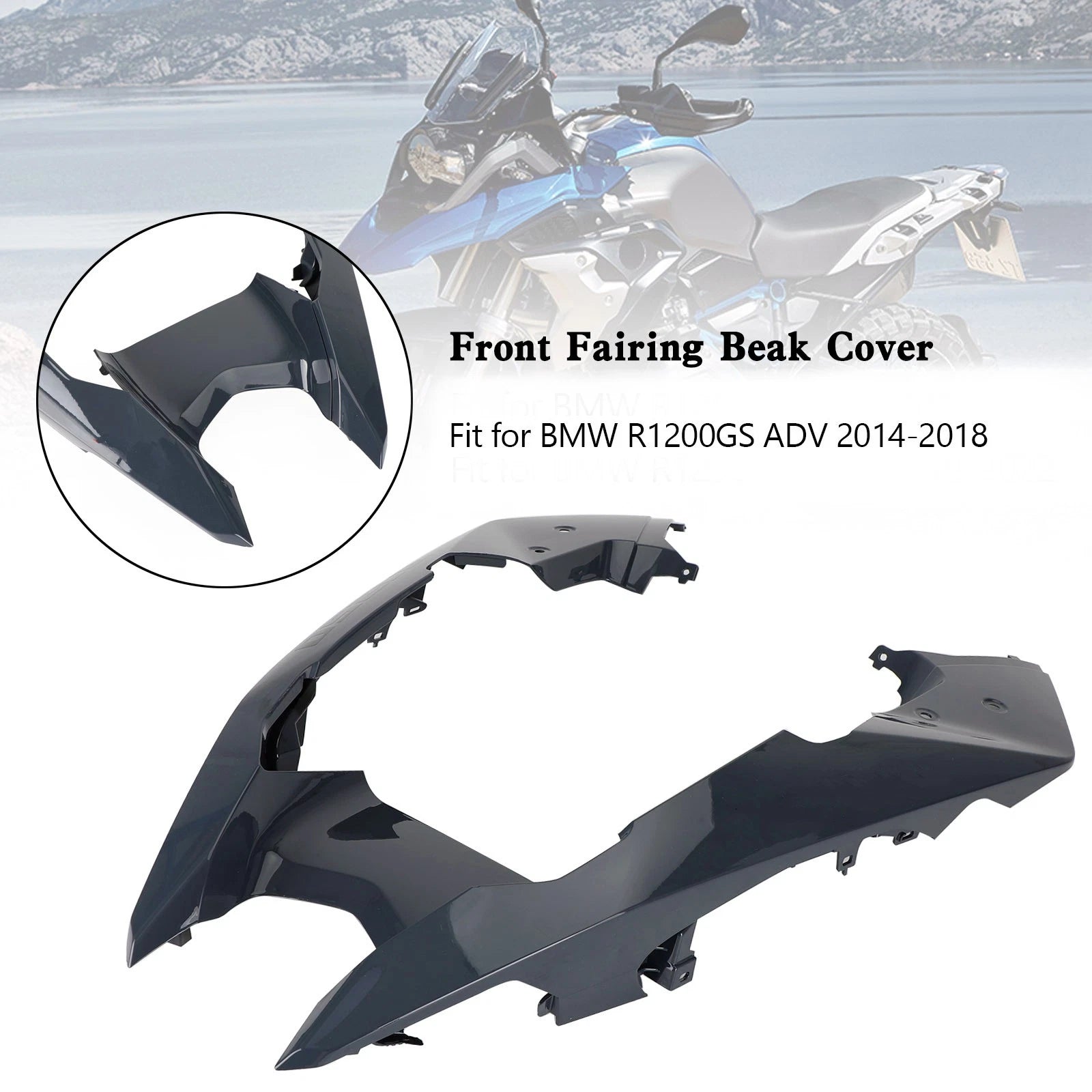 Front Nose Fairing Beak Fender Cover for BMW R1200GS/ADV (2014–2018) Gray