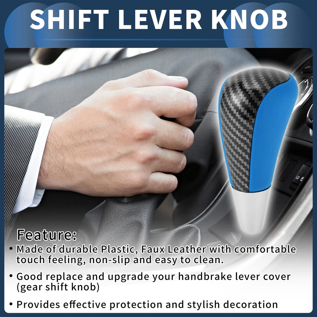 Automatic Gear Shifter Knob for Toyota 4Runner (2003–2021) Faux Leather Black Blue
