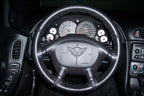 Black Perforated Leather Steering Wheel Cover AXX for Ford (2000–2020)