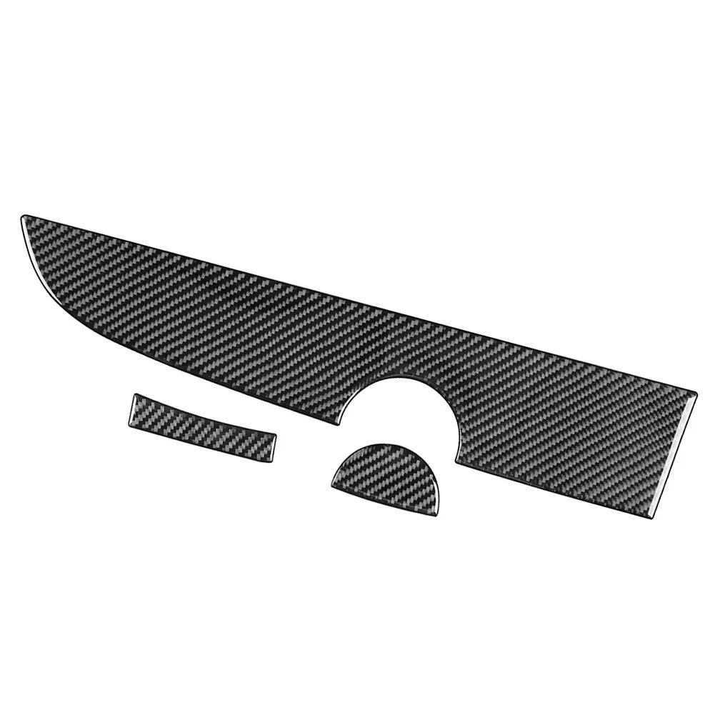 3 x Co-pilot Dashboard Panel Covers Carbon Fiber for Fiat 500 (2012-2015)