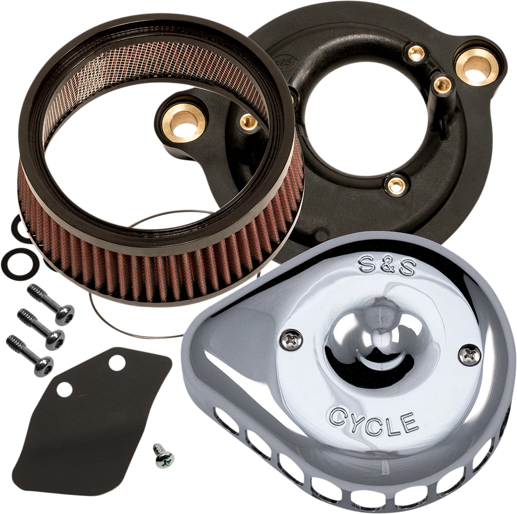 S&S Cycle Mini Teardrop Stealth Air Cleaner Kit for Harley (170-0435C)