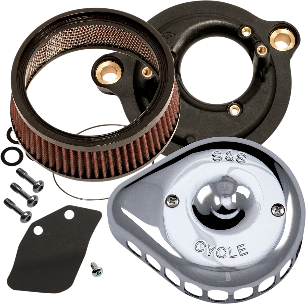 S&S Cycle Mini Teardrop Stealth Air Cleaner Kit for Harley (170-0435C)