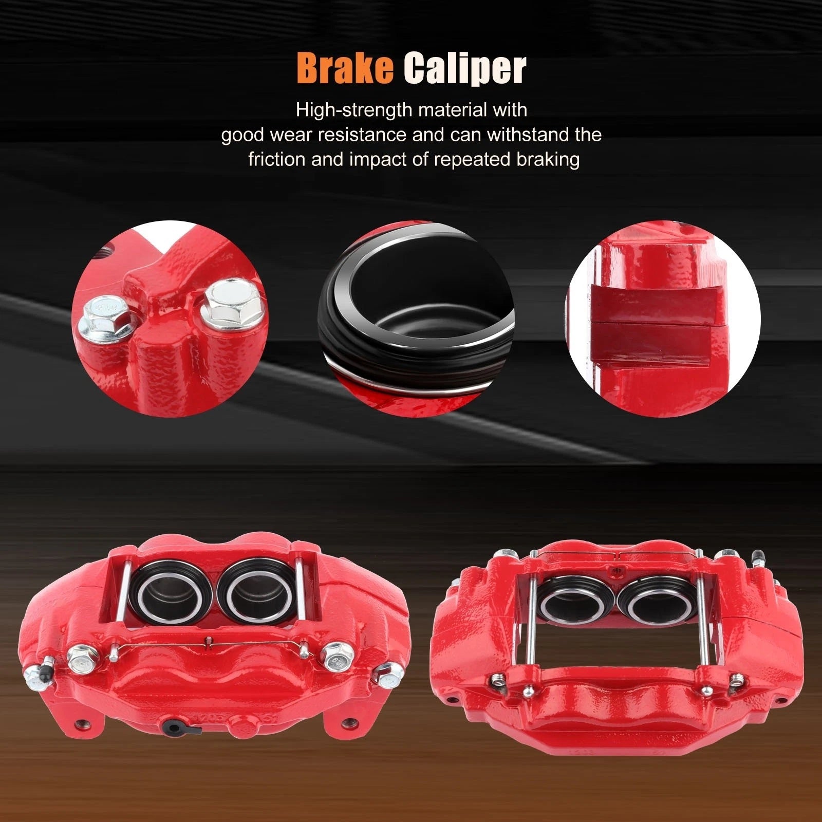 Brake Calipers w/ Bracket Assembly Pair for Toyota Sequoia (2008–2015)