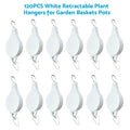 120PCS Retractable Plant Hook Pulley Hanger for Garden Baskets Pots