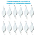 120PCS Retractable Plant Hook Pulley Hanger for Garden Baskets Pots