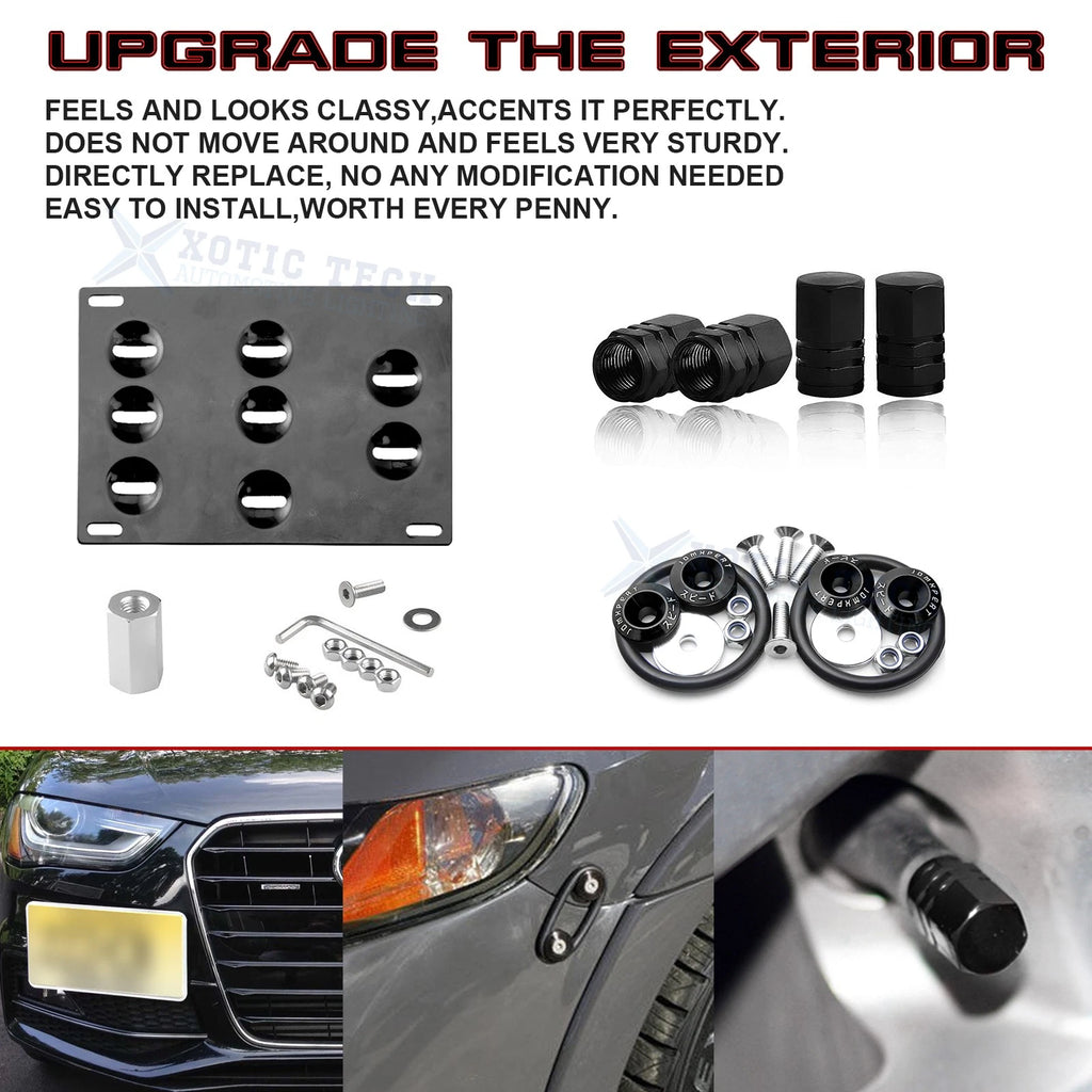 Tow Hook, License Plate and Air Valve Cap Kit for Audi TT MK2 (2000-2006)