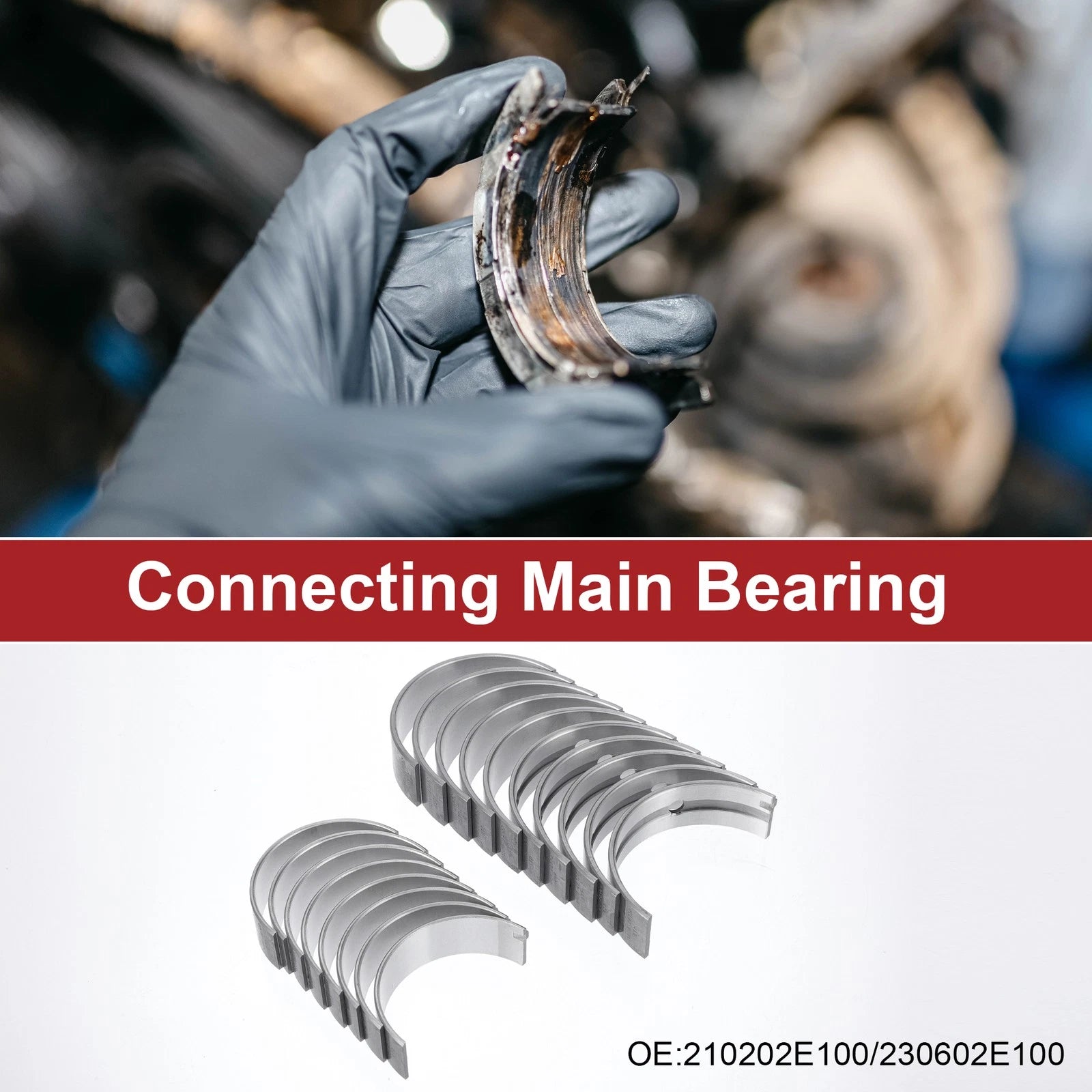 Main Bearing and Connecting Rod Bearing Kit No. 210202E100 for Hyundai Tucson (2016–2023)