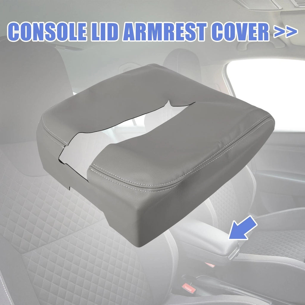 Center Console Lid Armrest Cover for Chevrolet Tahoe (2007–2014) Gray 752374643153