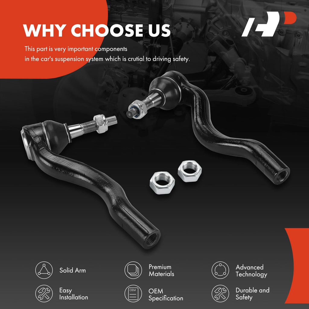 2X Front Outer Tie Rod for Jeep Grand Cherokee (2016-2021) Dodge Durango