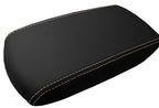 Leather Console Lid Armrest Cover for Toyota RAV4 (2013–2018) Beige Stitch