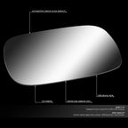 Left Side Door Rear View Mirror Glass for Jeep Cherokee (1997–2001)