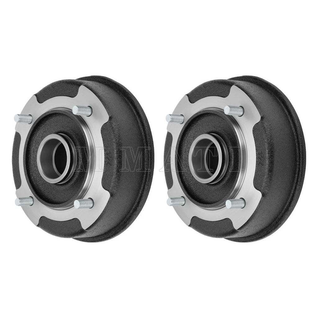 Set of 2 Front Brake Drum Hubs w/Bolts for Kawasaki Mule 550 (1997–2004)