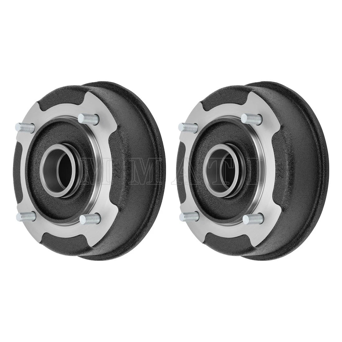 Set of 2 Front Brake Drum Hubs w/Bolts for Kawasaki Mule 550 (1997–2004)