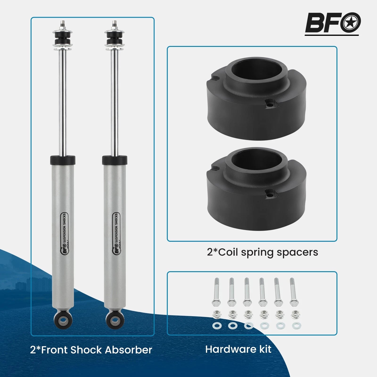 2.5 Inch Leveling Lift Kit for Ram 2500 3500 4WD (2010–2013)