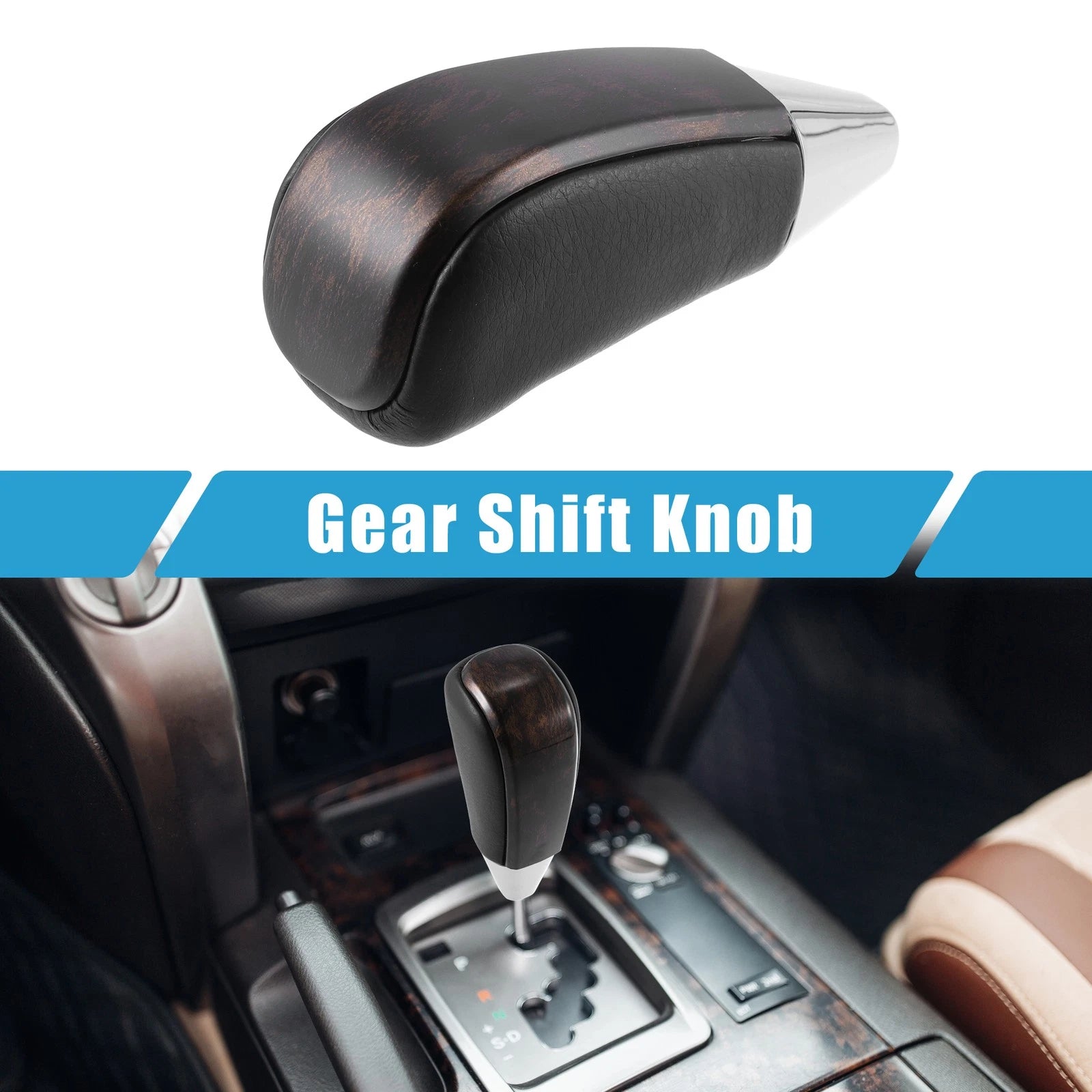 Gear Shift Knob for Toyota Land Cruiser (2026–2021) Gold Tone Black