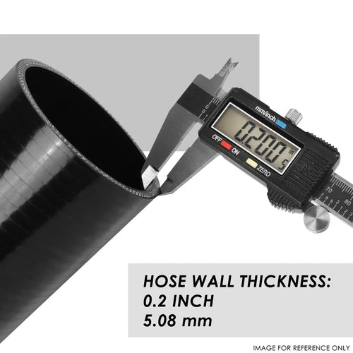 1 Meter 1.5" Black Silicone Intercooler Pipe Hose for Universal Applications