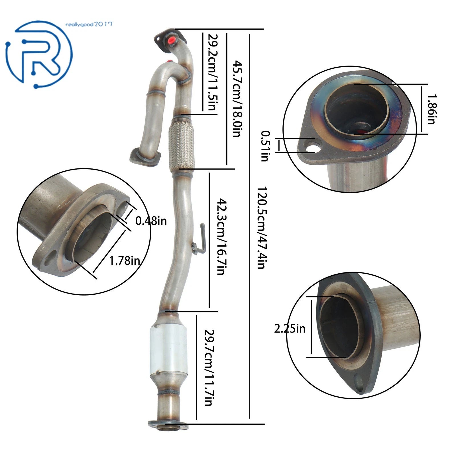 Rear Catalytic Converter for Lexus ES330 (2004–2006) / Toyota Solara (2004–2008)