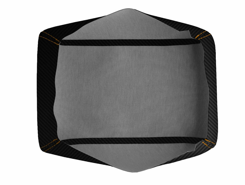 Console Lid Armrest Cover for Dodge Challenger (2008–2014) Carbon Fiber Orange Stitch