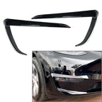 Front Fog Light Lamp Eyebrow Cover Trim for Tesla Model Y (2020–2023) Carbon Fiber