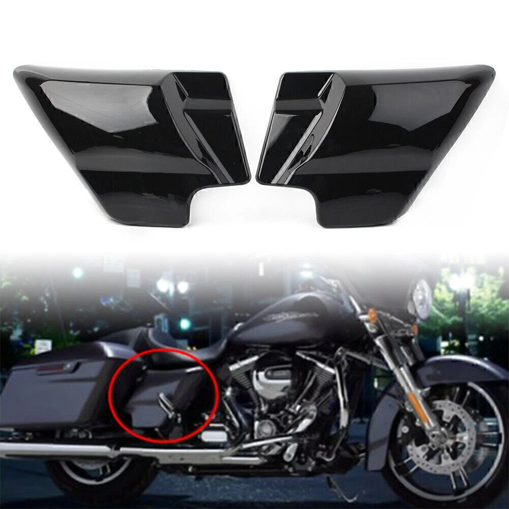Vivid Black Side Covers for Harley Touring Road King Electra Glide (2014–2016)