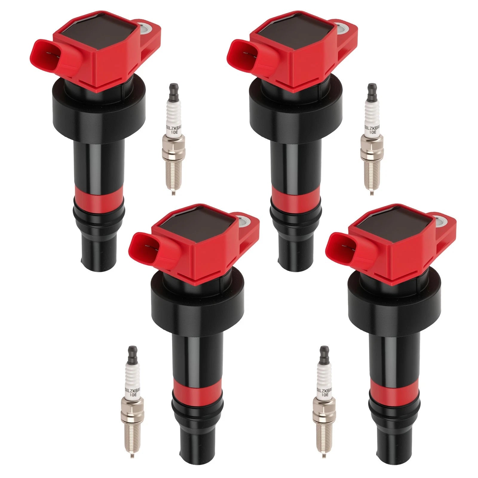 4X Ignition Coil Set w/ Iridium Spark Plugs for Kia Rio 1.6L (2012–2019)