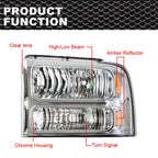 Headlights for Ford F250 F350 F450 F550 Super Duty (2005–2007)