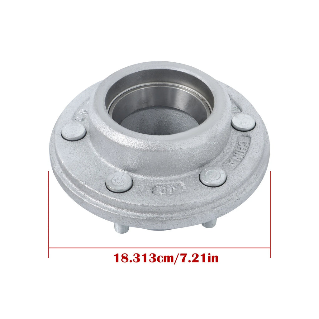 6 on 5.5" Galvanized Trailer Hub Kit for 5200-6000 lbs Spindle
