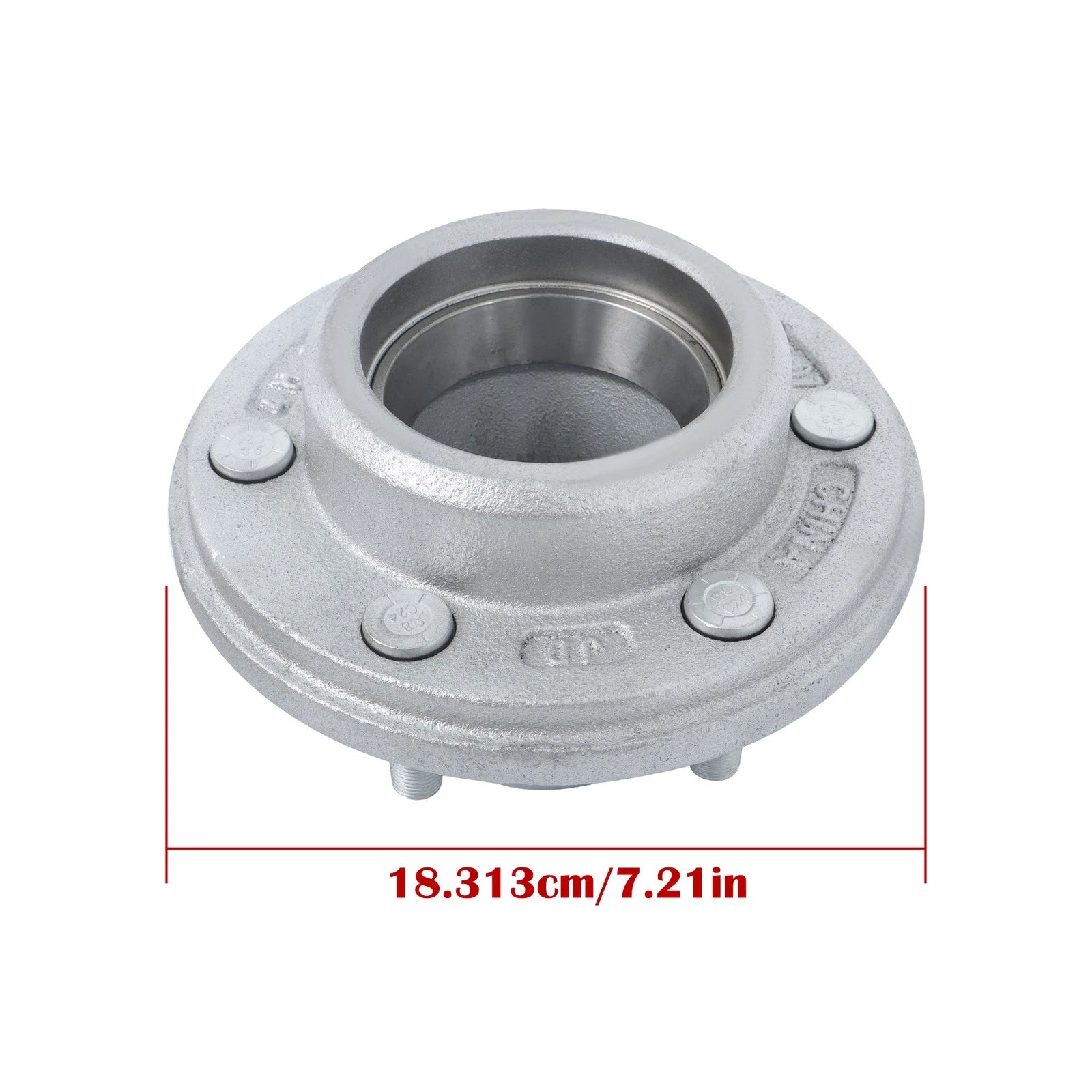 6 on 5.5" Galvanized Trailer Hub Kit for 5200-6000 lbs Spindle