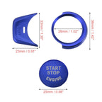 Start Stop Button Cover Kit for BMW 2/3/3GT/4/5/6/7/X1-X4/M2-M5 Blue