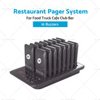 16 Buzzers Restaurant Pager System for Food Truck Cafe Club Bar