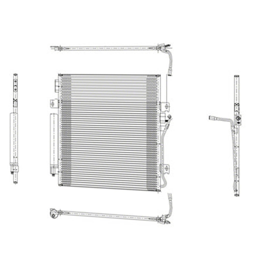 Replacement Condenser w TOC for 3.7L V6 Jeep Liberty (2008–2012)