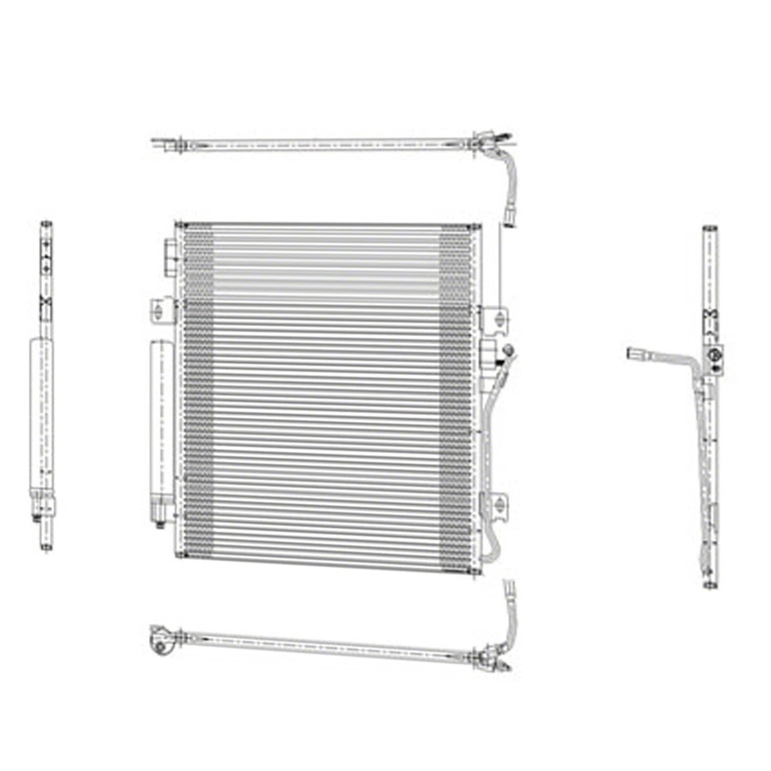 Replacement Condenser w TOC for 3.7L V6 Jeep Liberty (2008–2012)