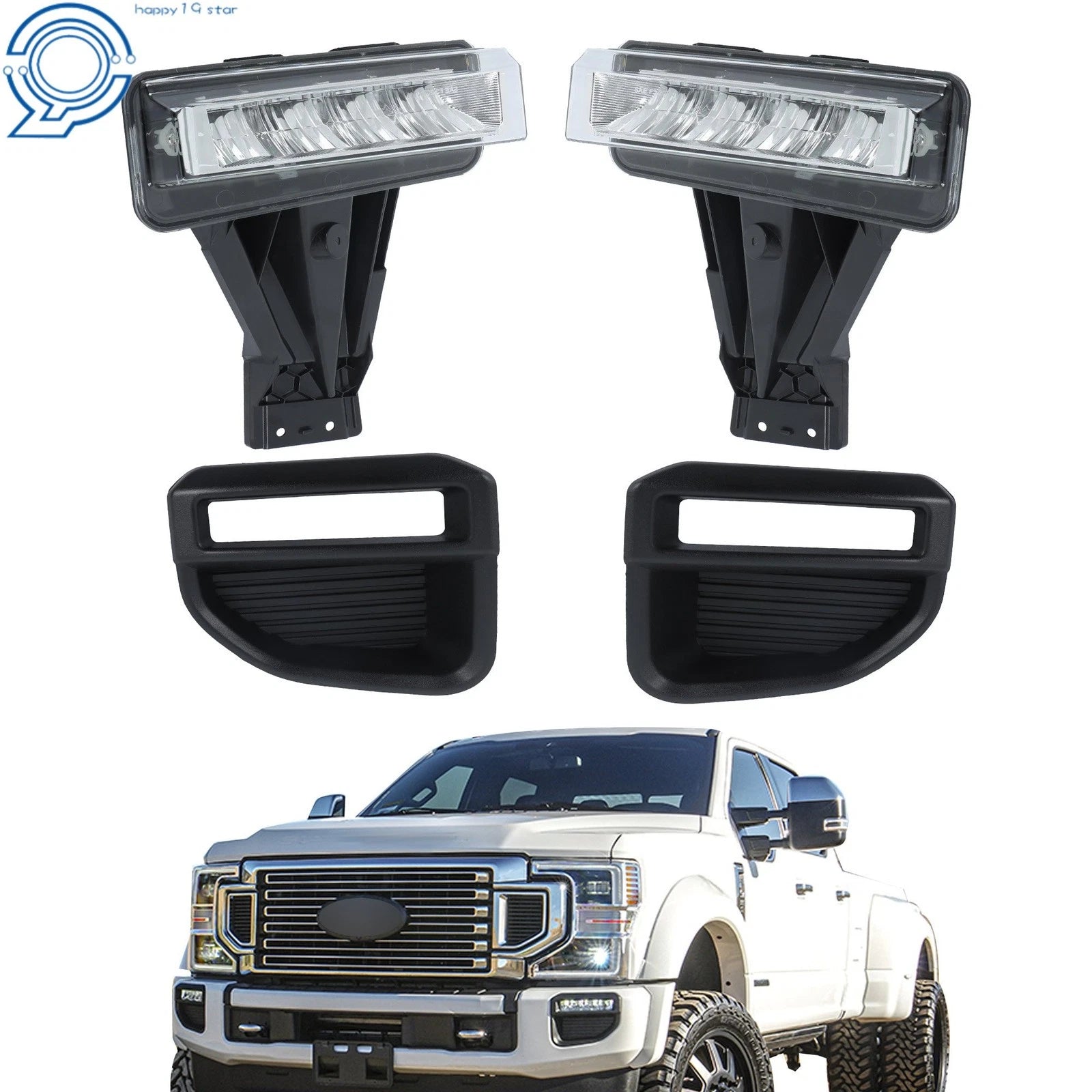 2X LED Fog Lights for Ford F250 F350 Super Duty (2020–2022)