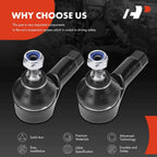 2X Front Outer Tie Rod End for Mitsubishi Mirage (2014-2015, 2017-2023)