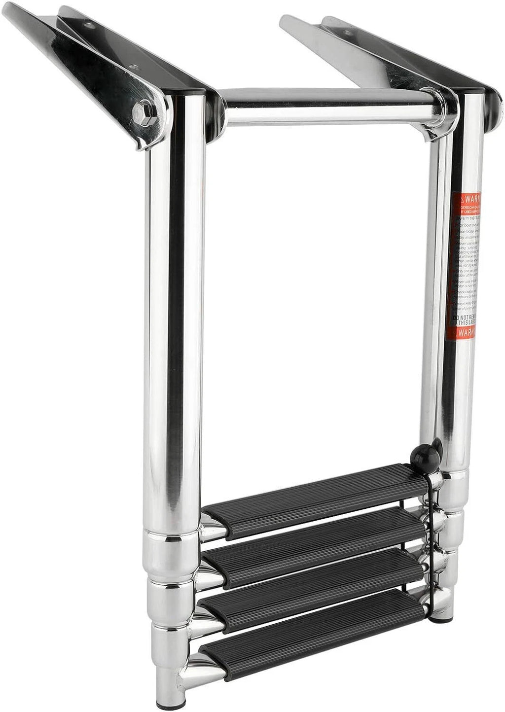 4 Step Telescoping Boat Ladder for Marine Use (Stainless Steel)