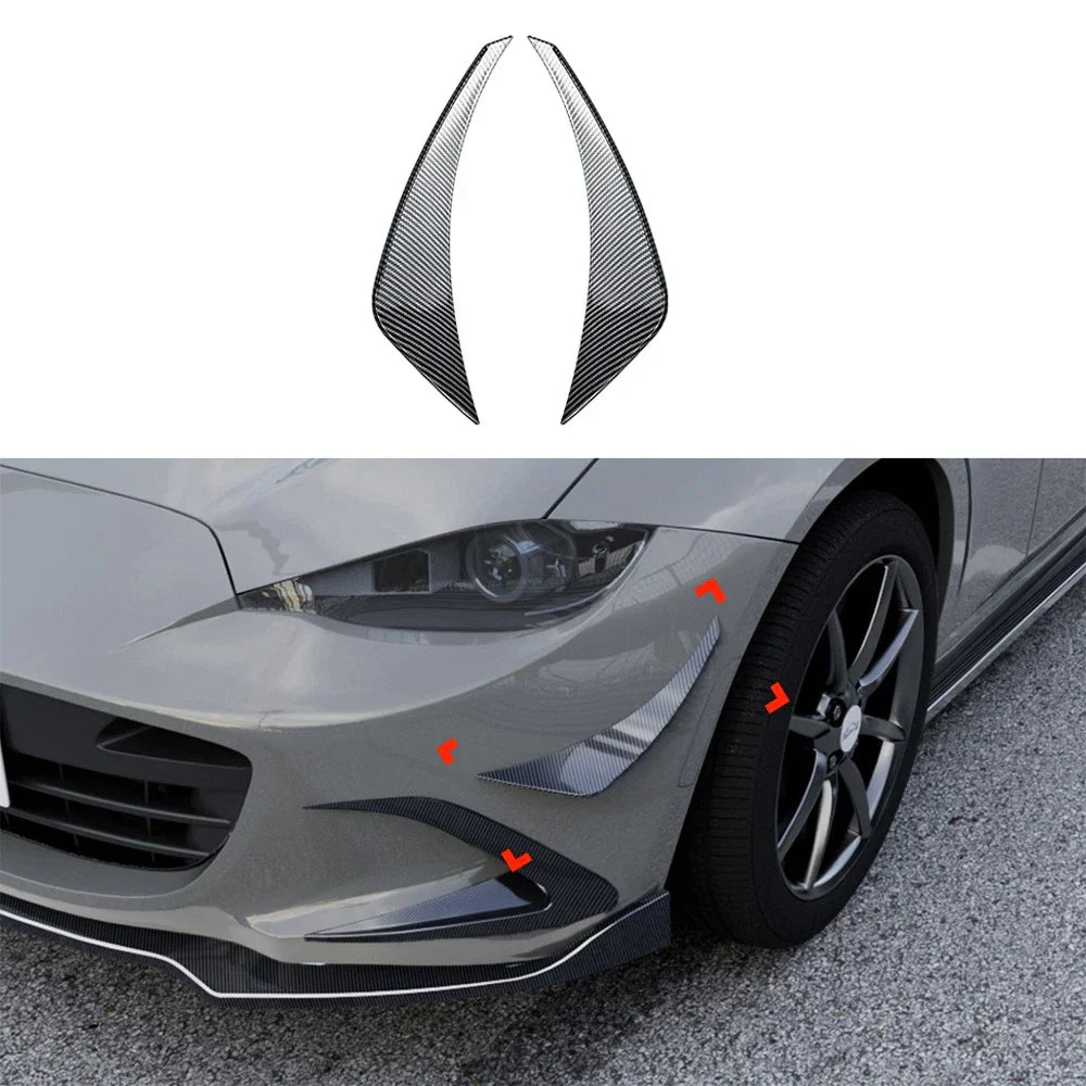 Front Bumper Side Fin Canards Splitter for Mazda MX-5 Miata ND (2016–2025)