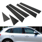 6 Pcs Car Exterior Door Window B Pillar Post Covers for Audi Q5 (2012-2017)