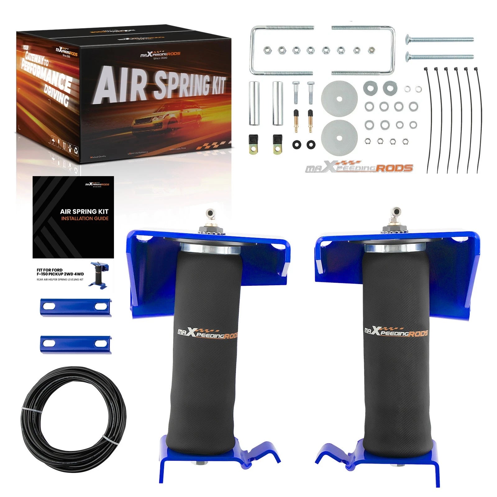 Air Spring Suspension Rubber Kit 2500lbs for Chevrolet Silverado 1500 (2013–2019)
