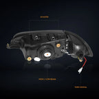 2X Textured Rear View Side Mirrors for Universal Naked Bikes