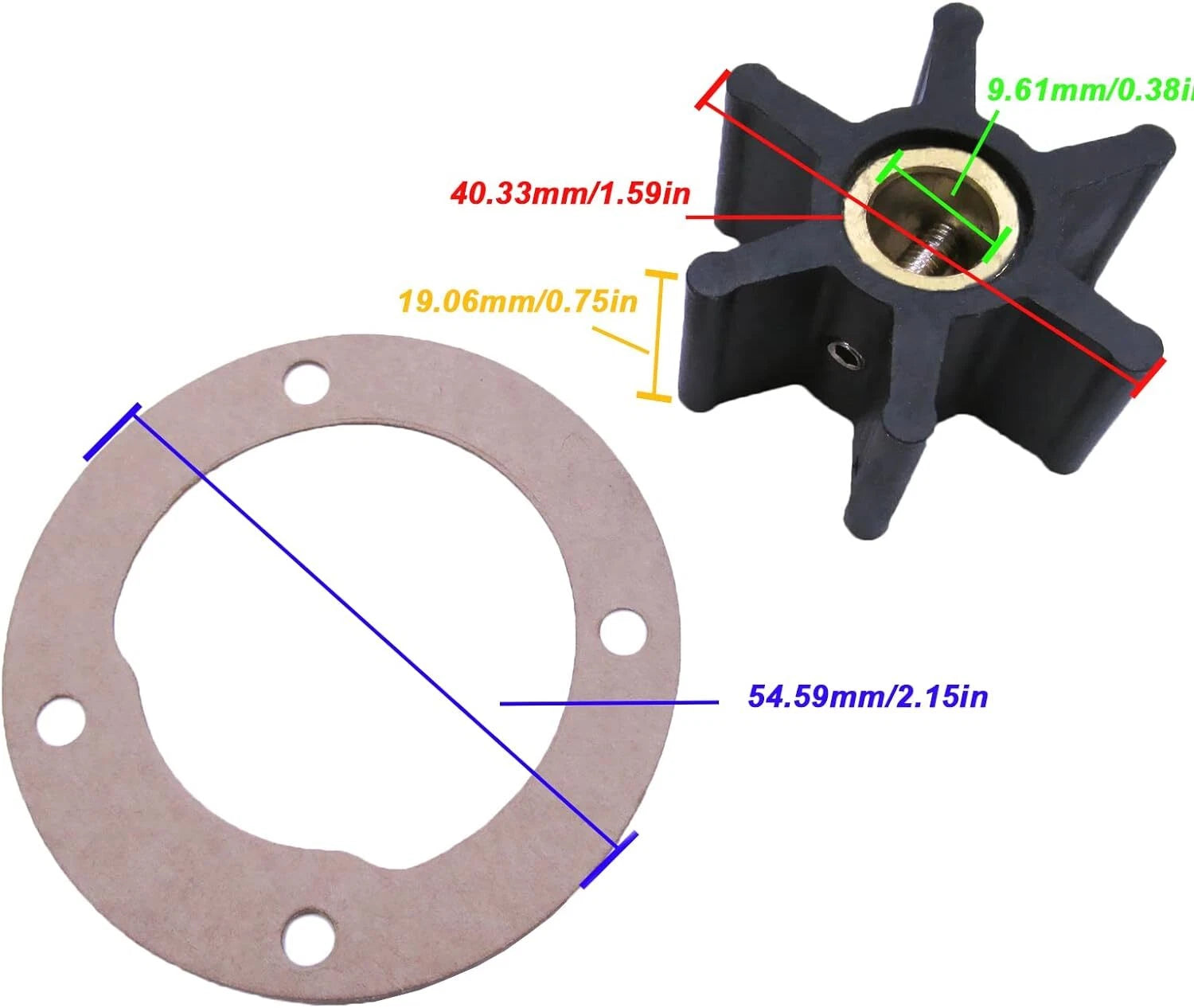 Sea Water Pump Impeller for Ekstroem K 2AS Engine