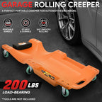40" Ergonomic HDPE Automotive Creeper for Universal Use (200Lbs Capacity)
