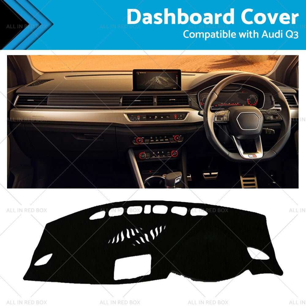 Non-Slip Dash Mat for Audi Q3 8U Series (2012–2018) Dashboard Cover Black