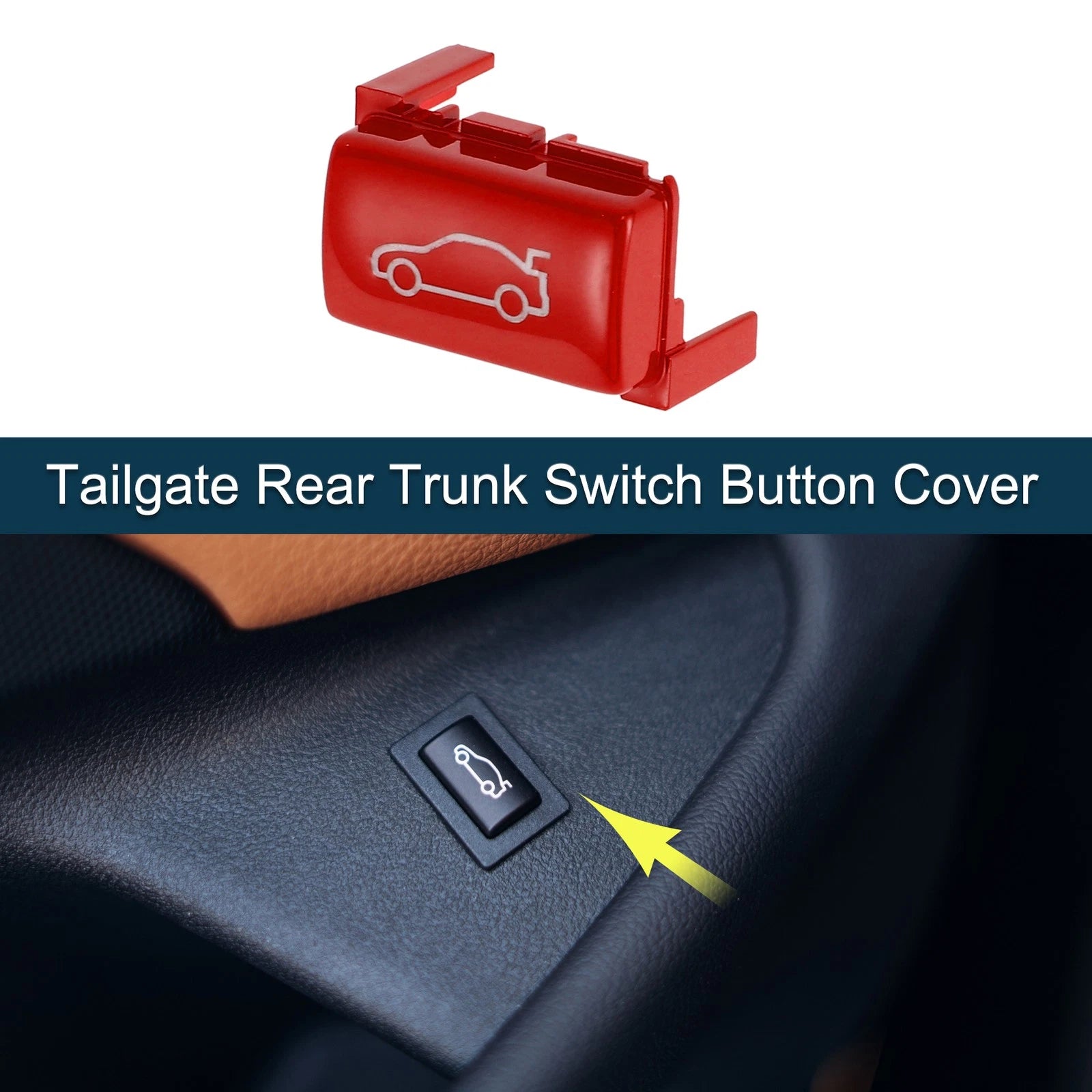 Tailgate Switch Button Cover for BMW 1 2 3 4 5 6 7 X1 X3 Series (Red)