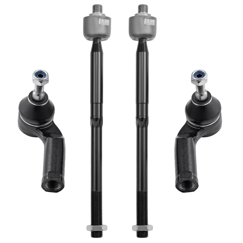 Set of 4 Front Inner Outer Tie Rods for Ford Escape, C-Max (2013–2019)