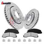 Front Drilled Rotors & Brake Pads for Ford F-150, Lincoln Navigator (2010–2020)